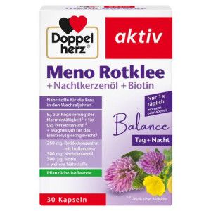 DOPPELHERZ Meno Rotklee+Nachtkerzenöl+Biotin Kaps.