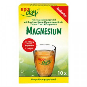 APODAY Magnesium Mango-Maracuja zuckerfrei Pulver